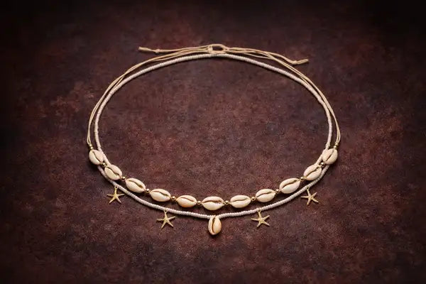 Bohemian Dual-Layered Cowrie Shell Waist Chain | Kamarband