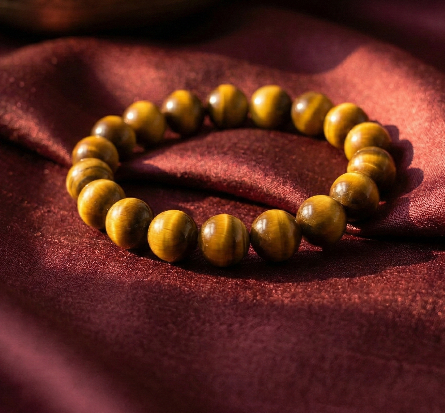 Natural Chrysoberyl Cats Eye Bracelet | 8Mm Protection And Luck Crystal Beaded Jewelry