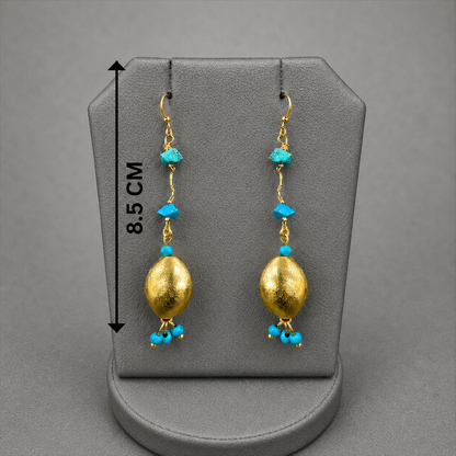 Bohemian Turquoise blue Gemstone Pendant Set suitable for all occasions,traditional and western wear
