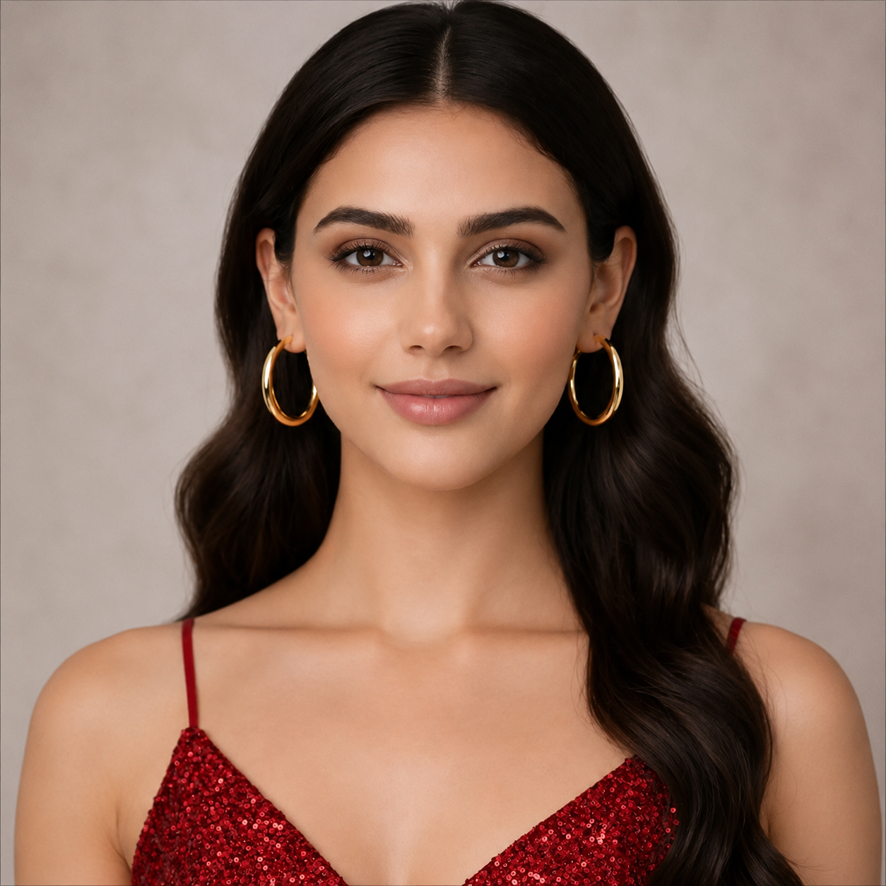 Classic Gold Plated Hoops | Indo-Western Everyday Earrings