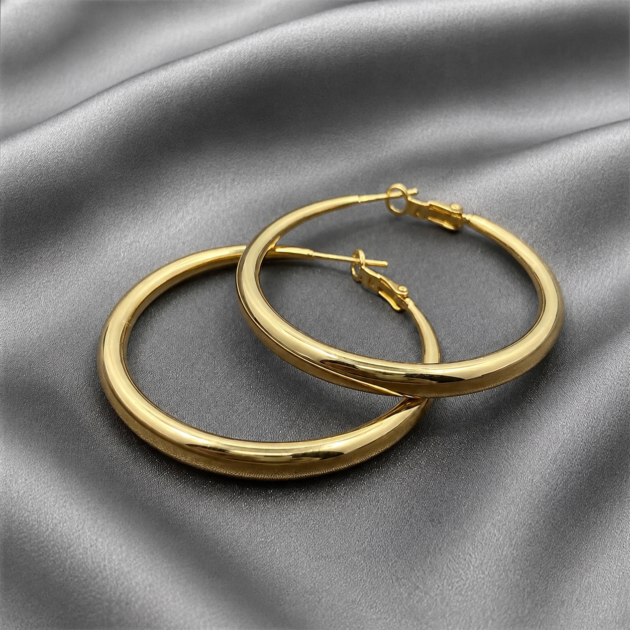 Classic Gold Plated Hoops | Indo-Western Everyday Earrings