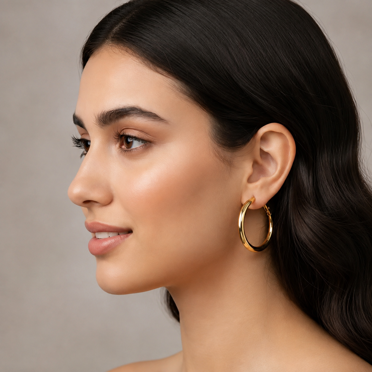 Classic Gold Plated Hoops | Indo-Western Everyday Earrings
