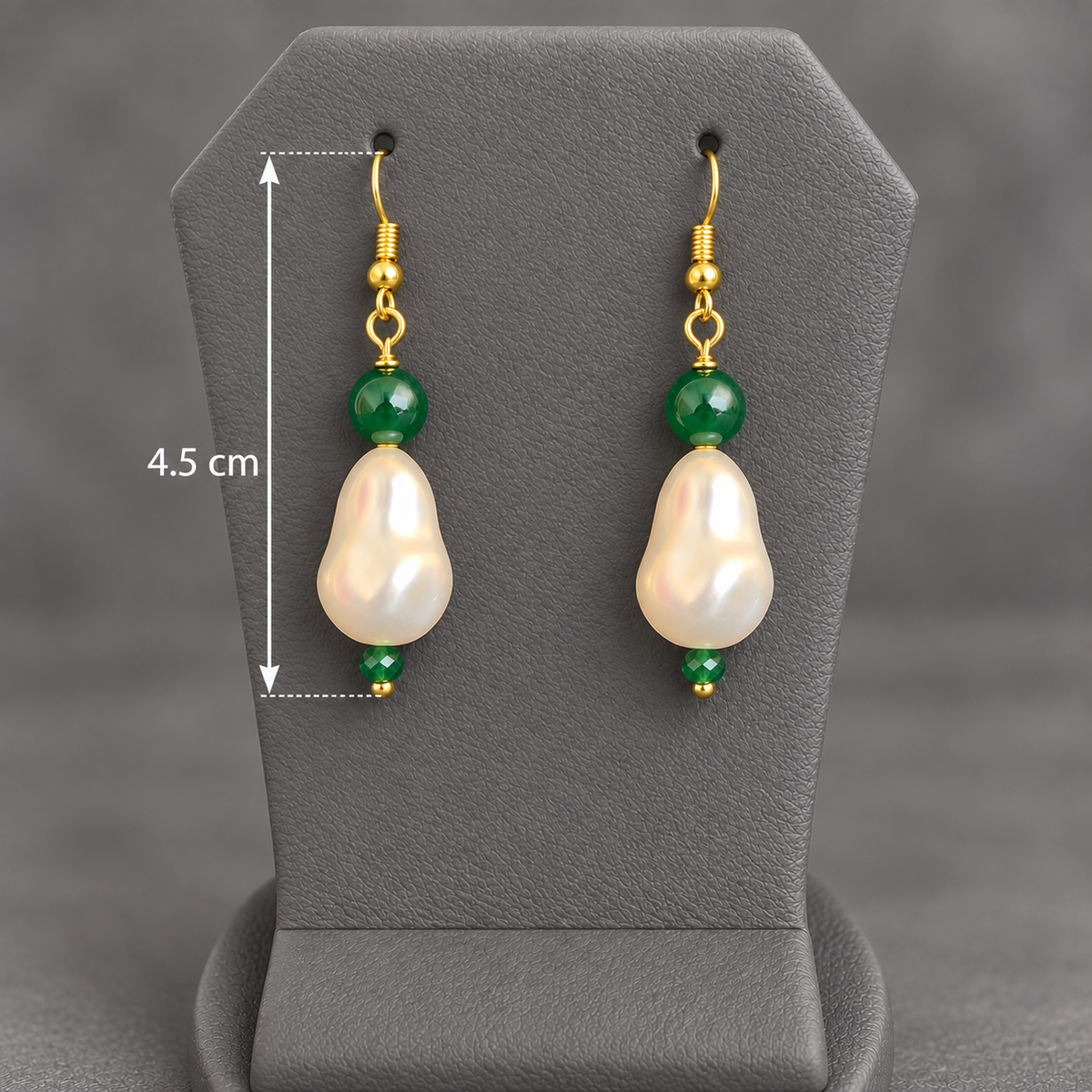 Green Beaded Lariat Necklace Set with Multicolor Gemstones & Pearls