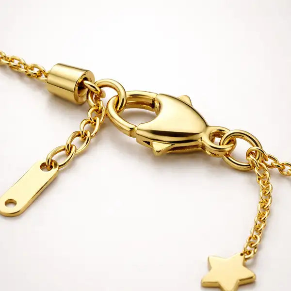 Dainty Gold Star Charm Anklet | Minimalist Tarnish Resistant