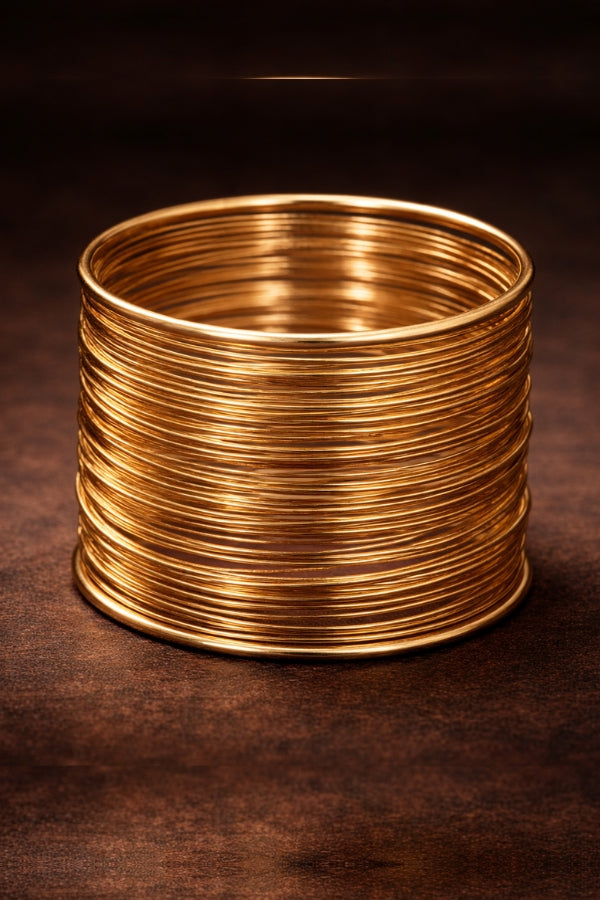 Extra Wide Gold Wire Cuff Bracelet | Bold Bohemian Statement Jewelry
